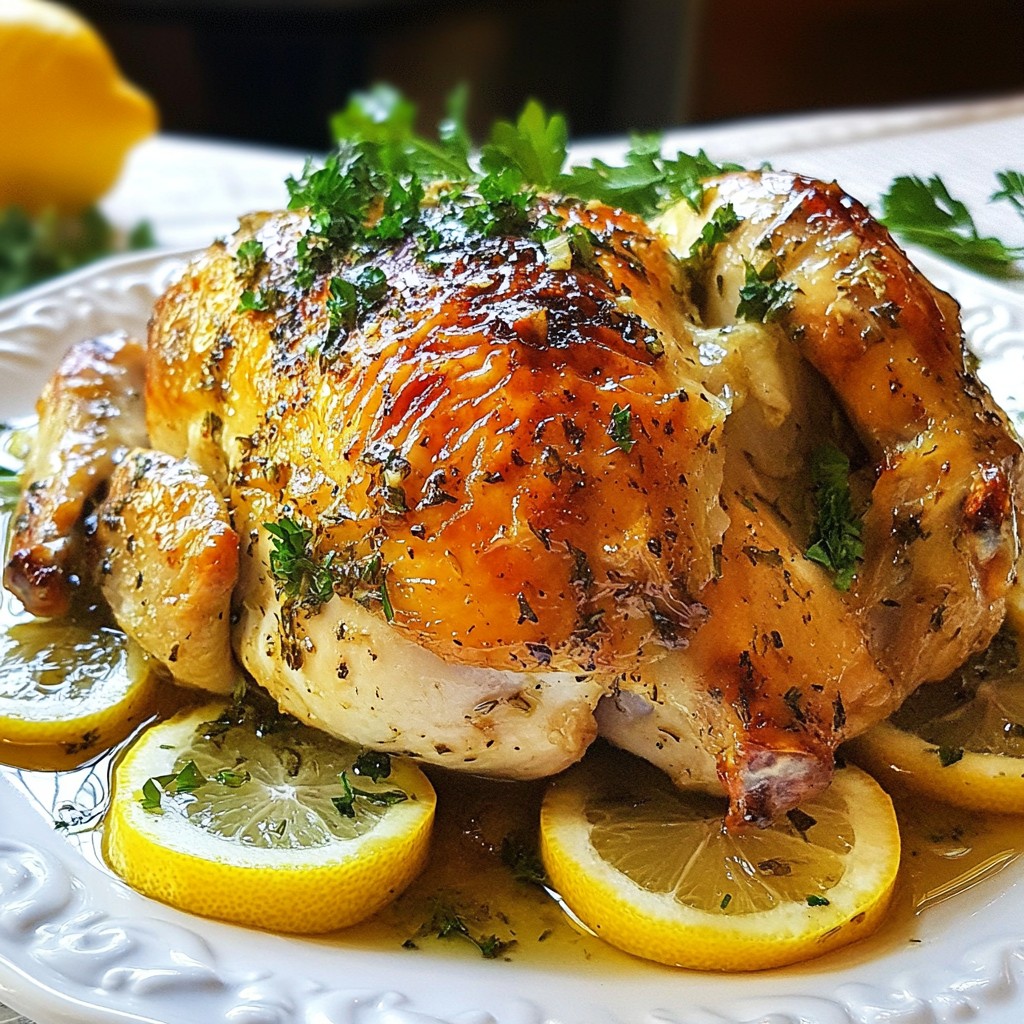 Lemon Herb Roasted Chicken Flavorful Dinner Delight