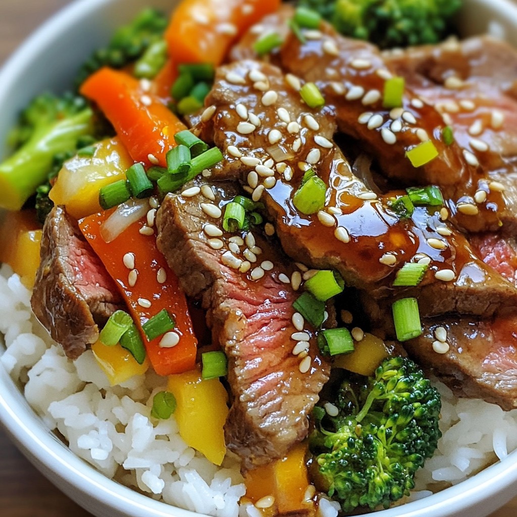 Teriyaki Steak Rice Bowls Savory and Simple Delight