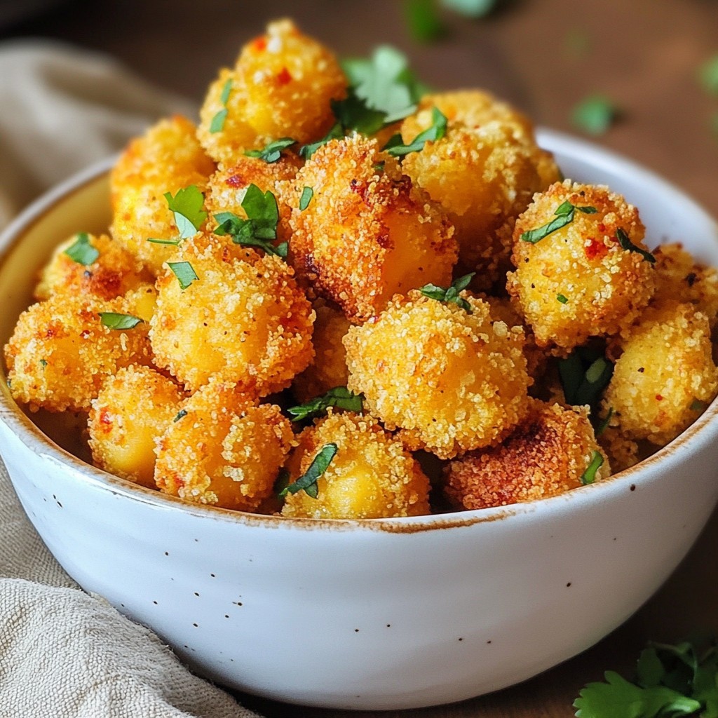 Crispy Air-Fried Harissa Chickpea Poppers Delight