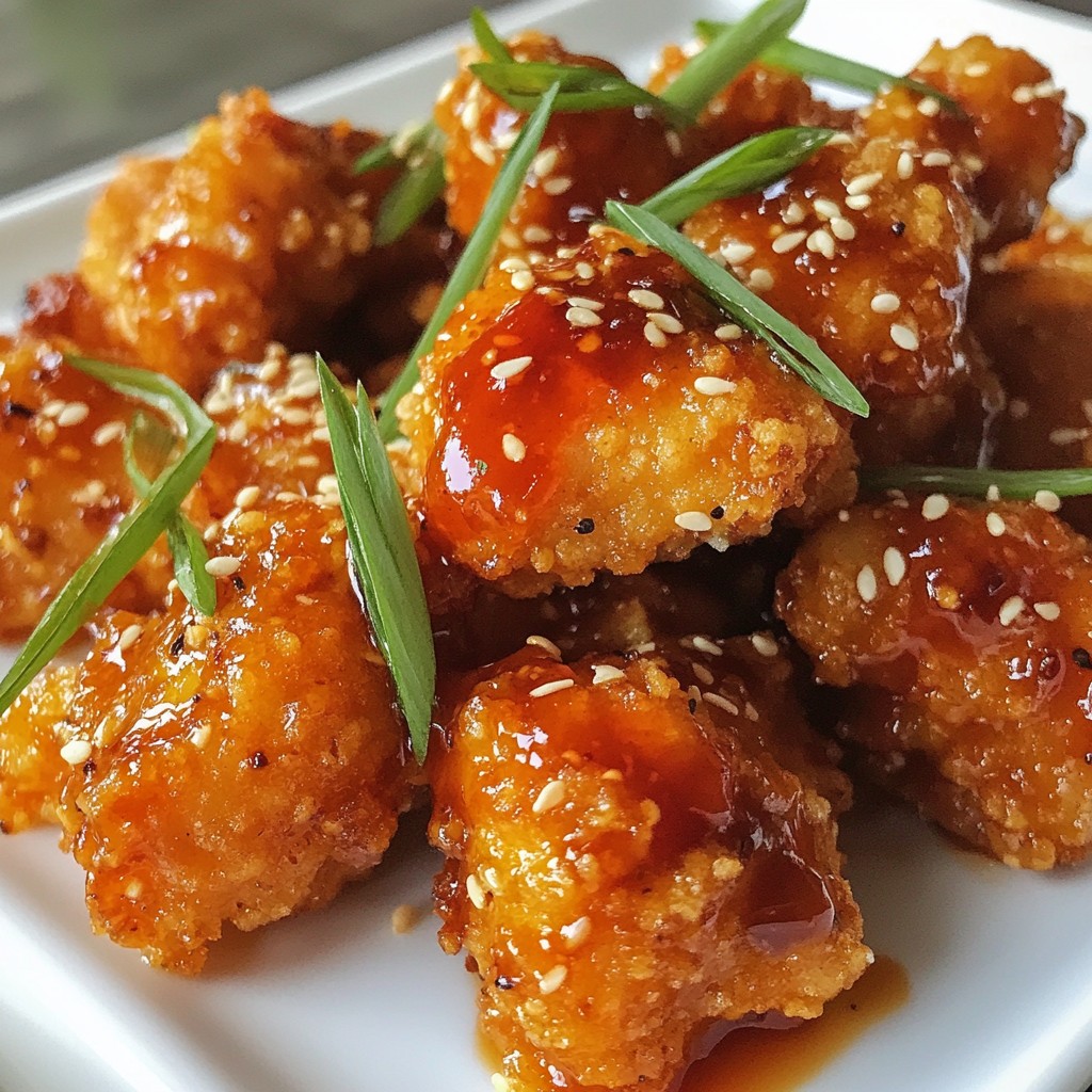 Crispy air-fried Sriracha Honey Chicken Bites Recipe