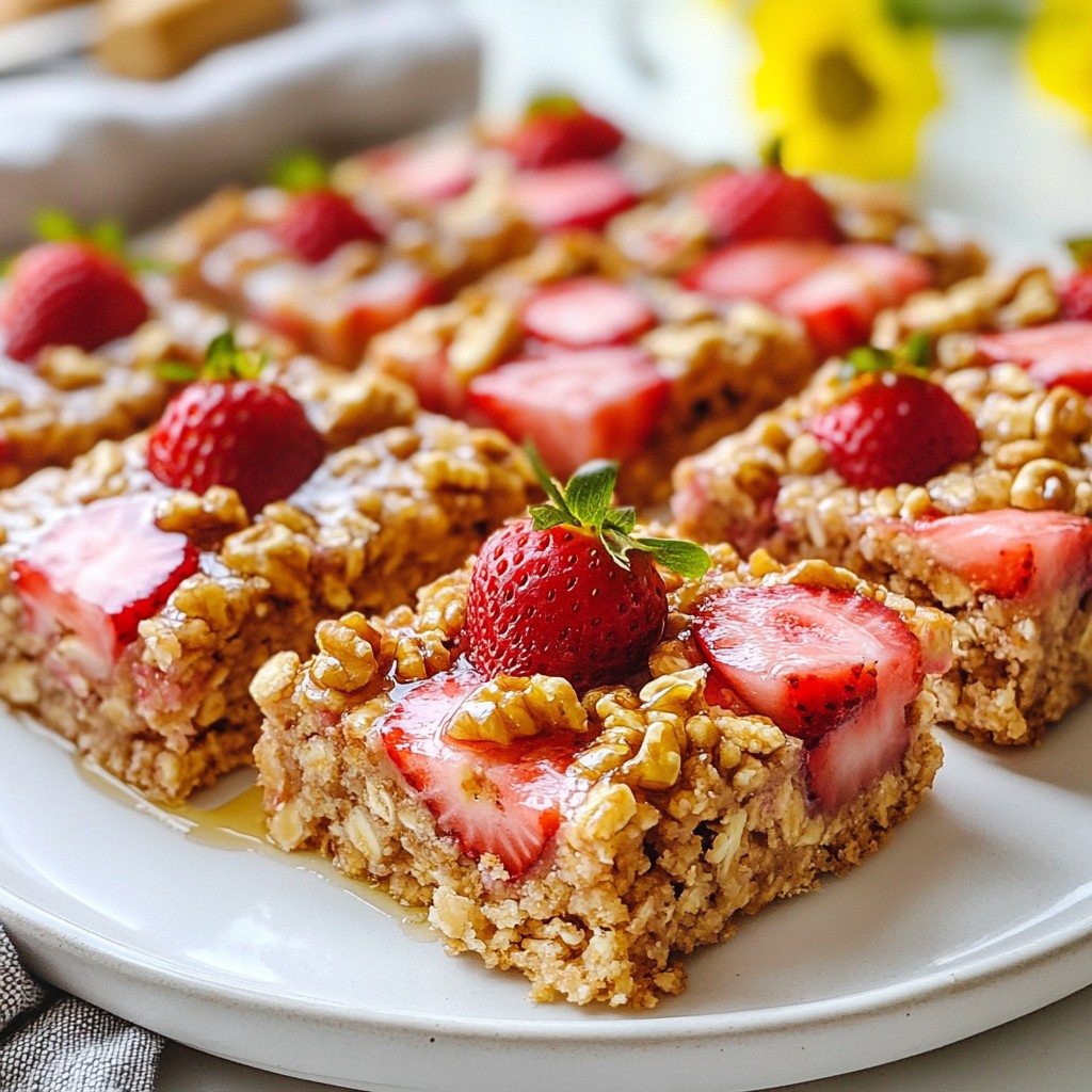 Strawberry Oatmeal Breakfast Bars Healthy and Tasty Treat