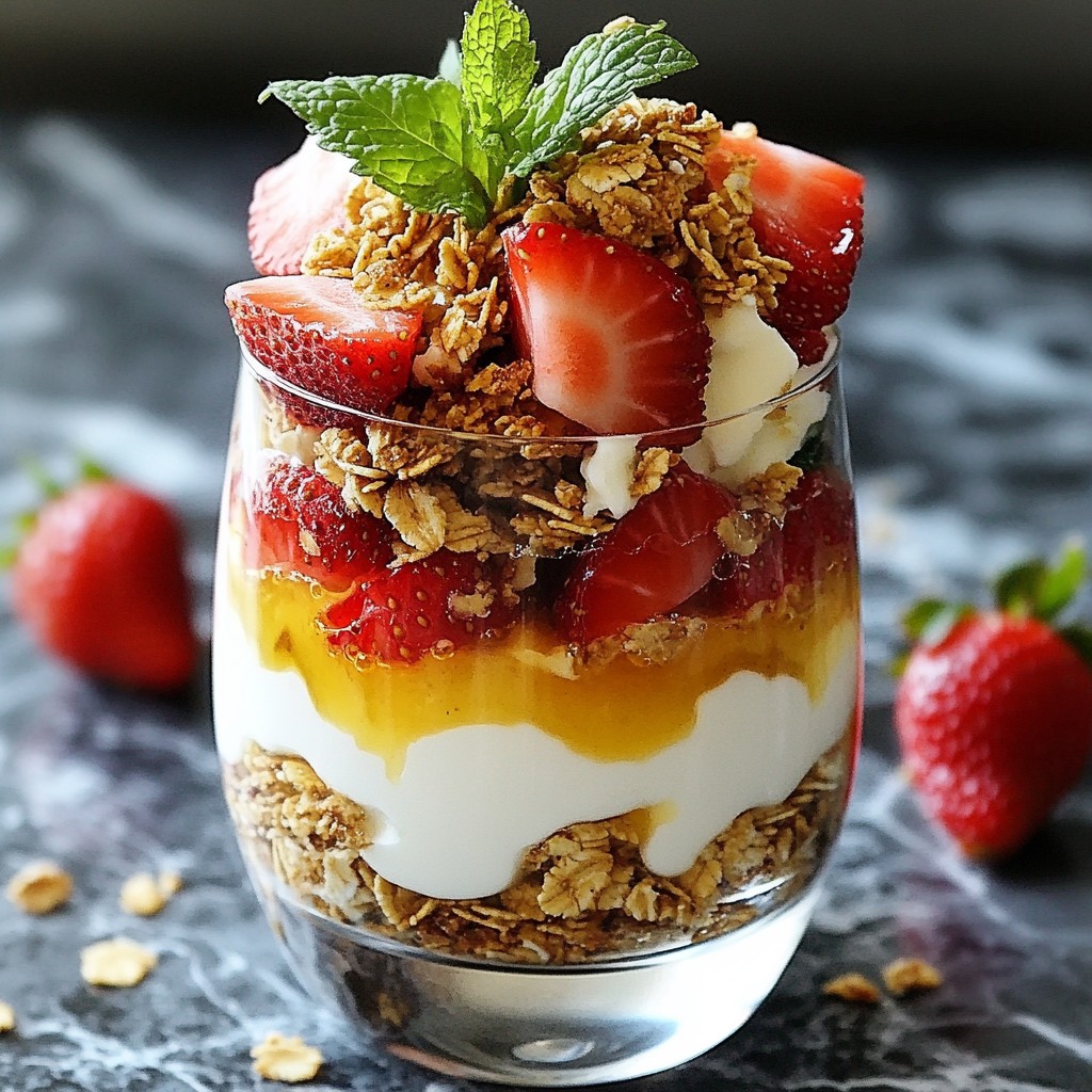 Strawberry Mint Yogurt Parfait Fresh and Flavorful Treat
