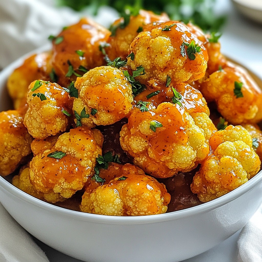 Spicy Air Fryer Cauliflower Buffalo Bites Recipe