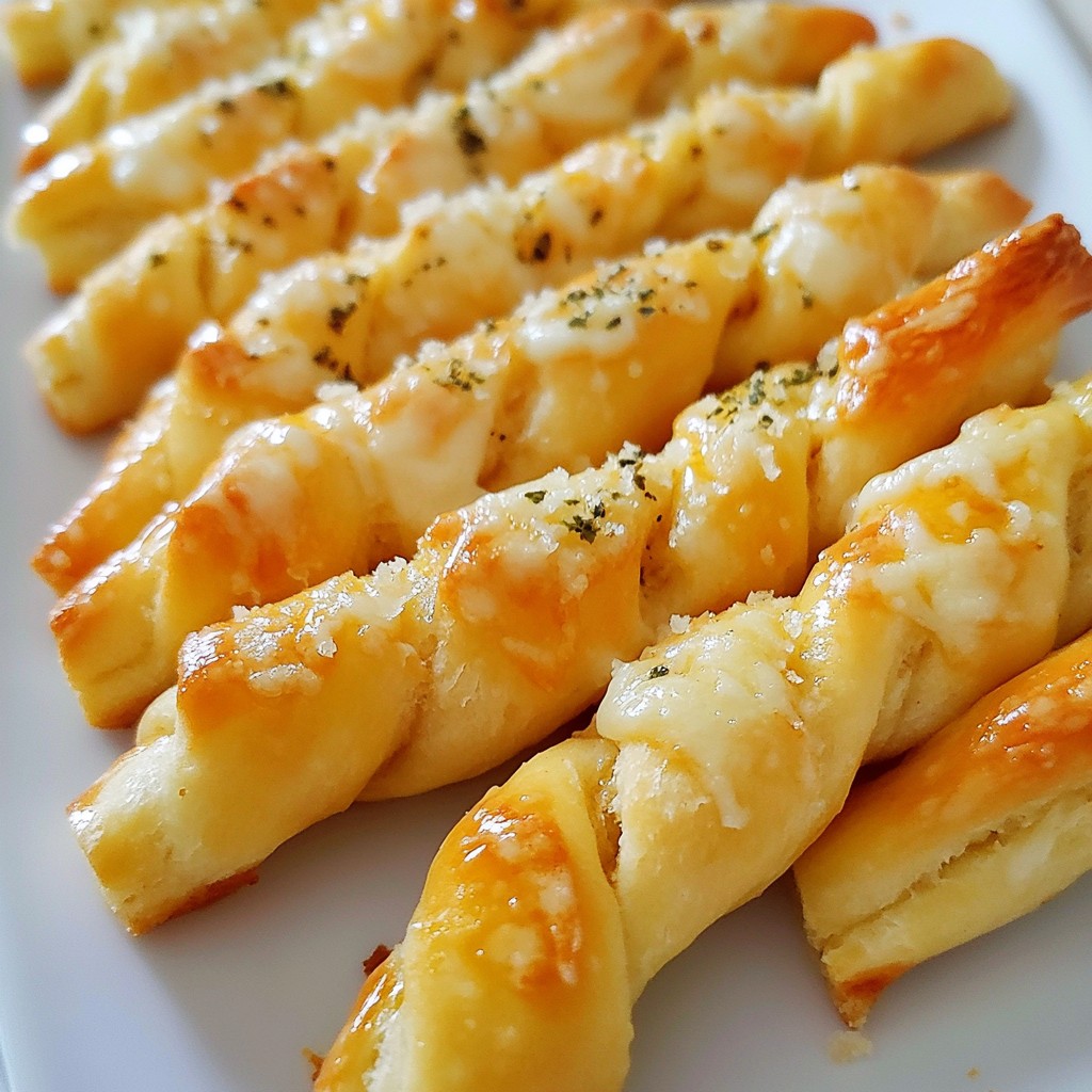 Garlic Parmesan Twisted Breadsticks Quick and Simple Recipe