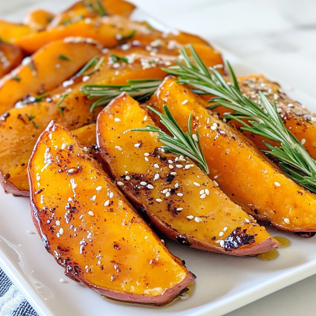 Maple Glazed Sweet Potato Wedges Deliciously Simple