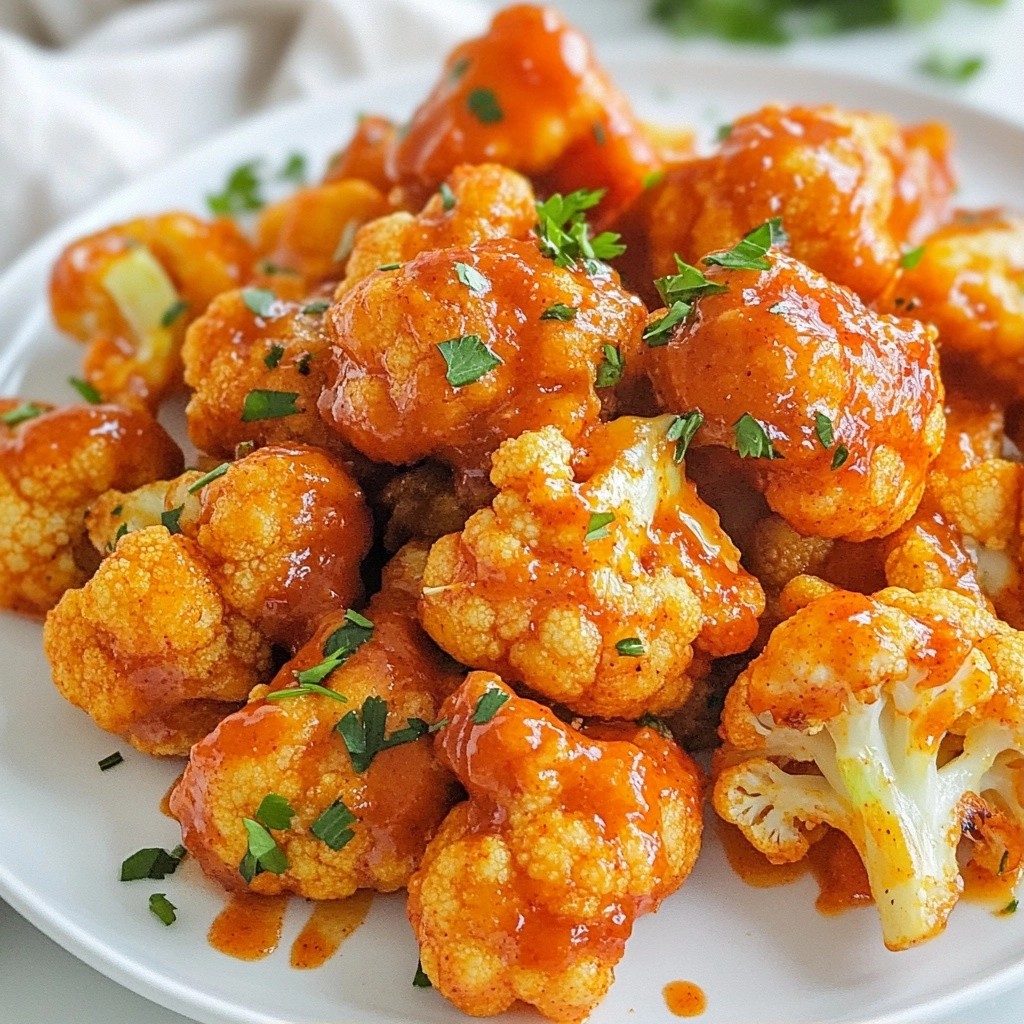 Crunchy Air-Fried Cauliflower Buffalo Wings Recipe