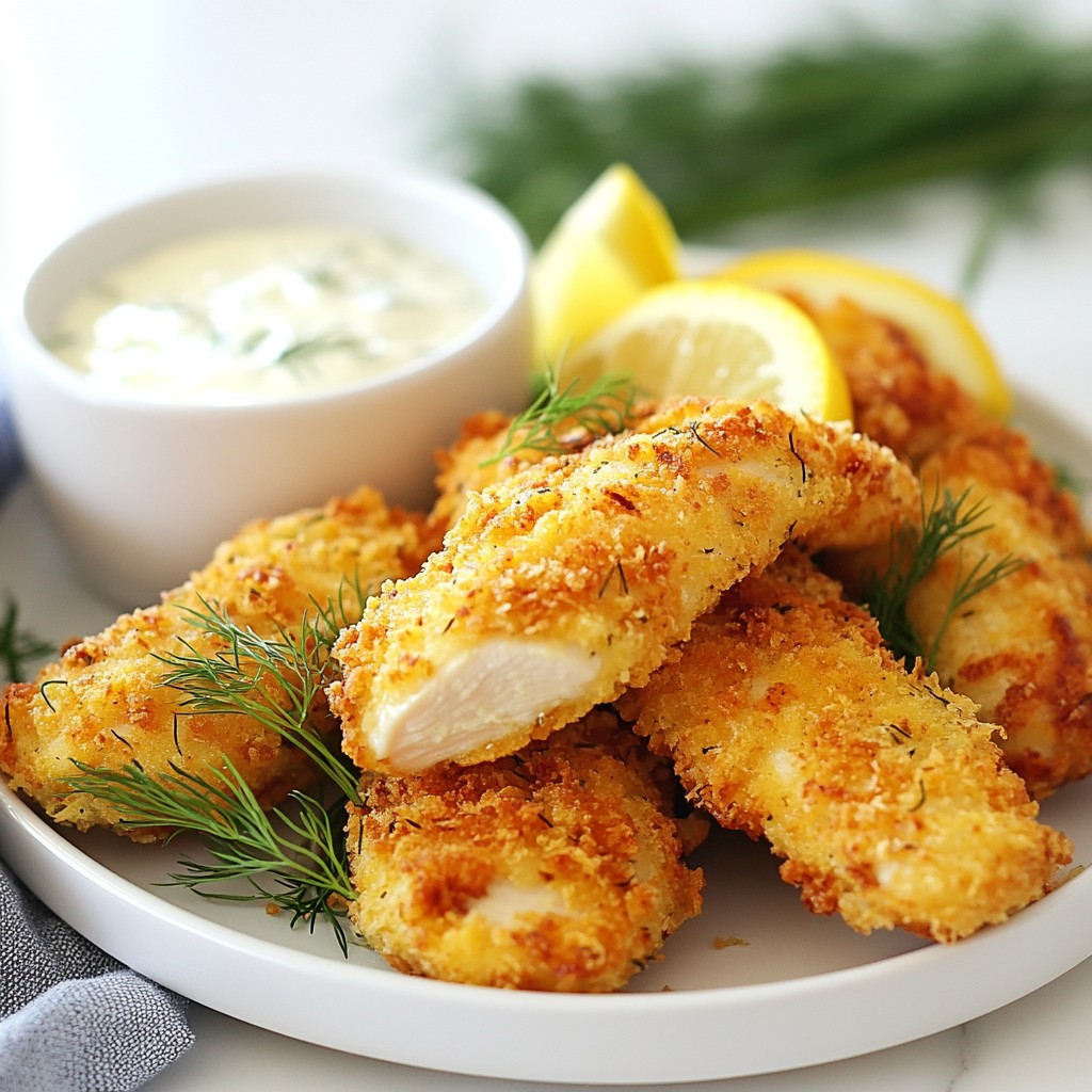 Crispy Air Fryer Lemon Dill Chicken Tenders Recipe