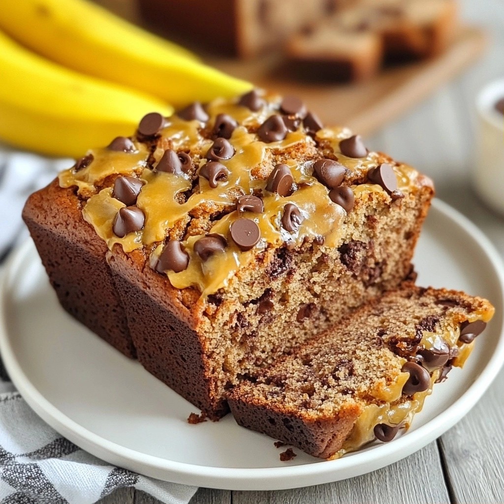 Gooey Air Fryer Chocolate Chip Banana Bread Delight