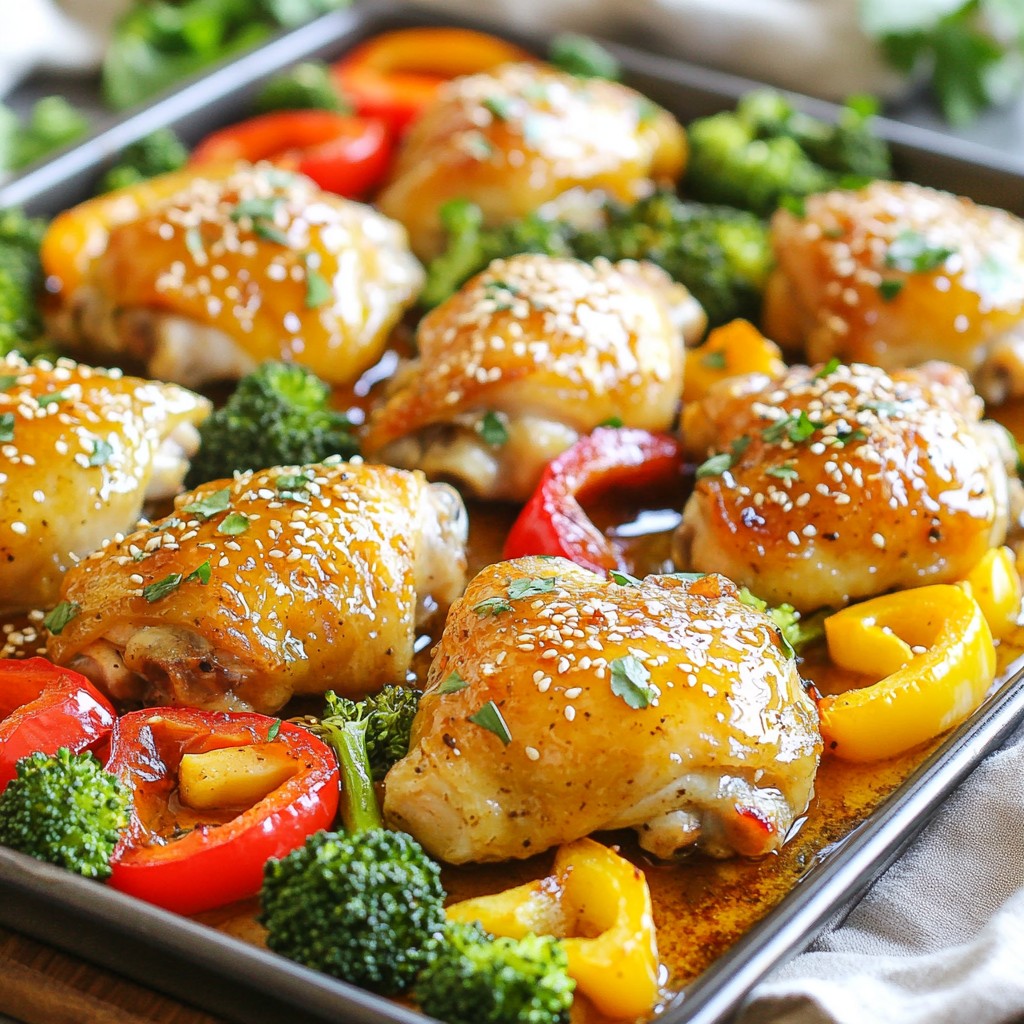 Sheet Pan Honey Garlic Chicken Easy Family Dinner