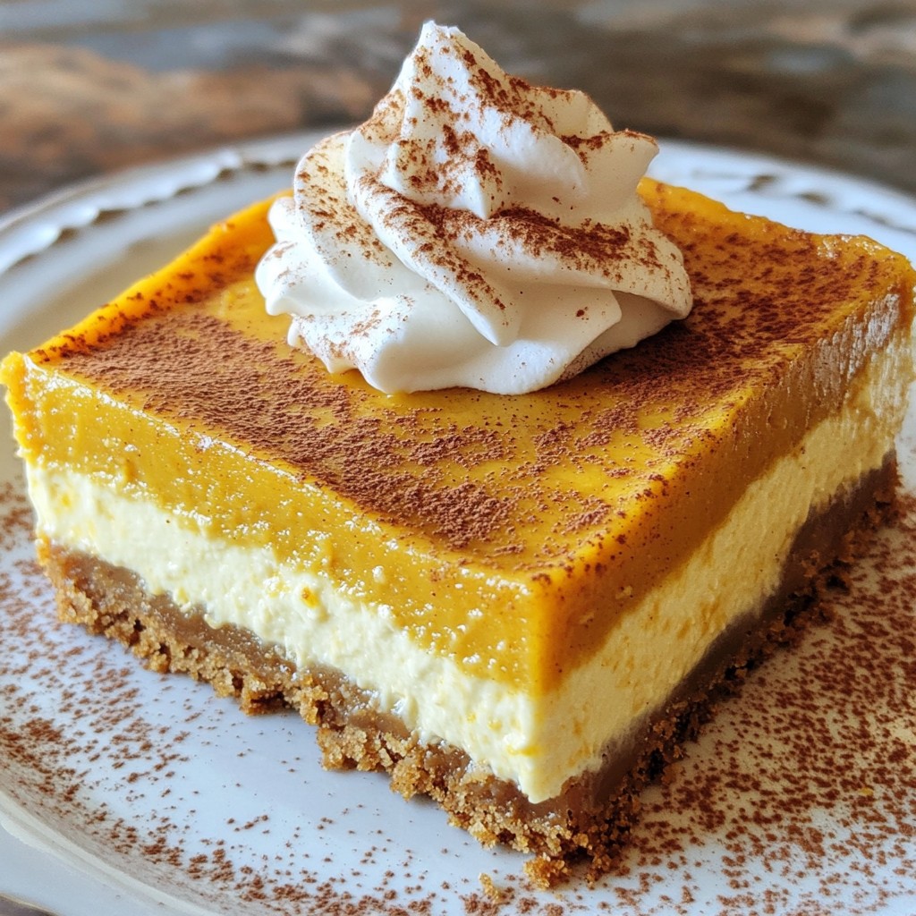 Pumpkin Spice Cheesecake Bars Lip-Smacking Fall Treat
