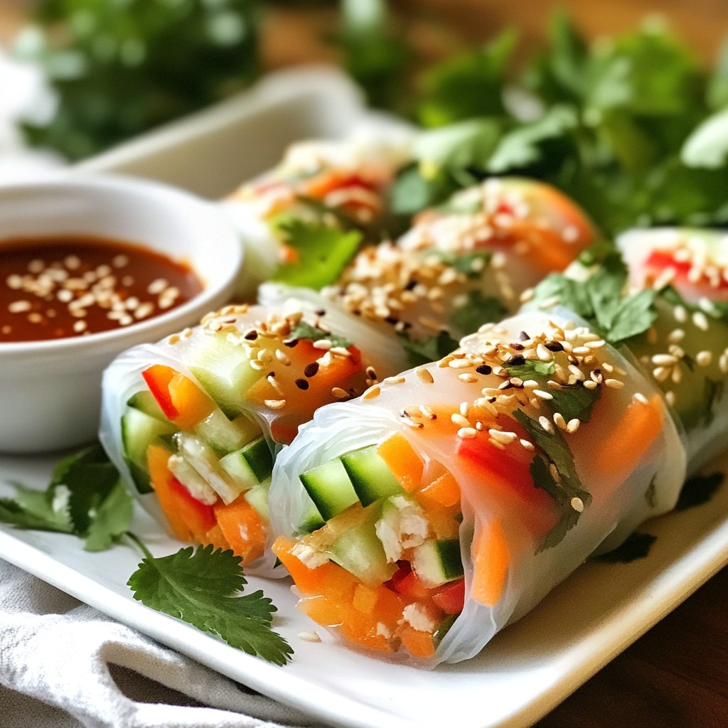 Teriyaki Chicken Rice Paper Rolls Flavorful Fresh Treat