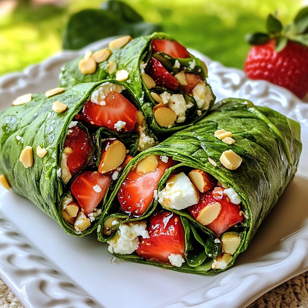 Spinach Strawberry Goat Cheese Wraps Delightful Dish