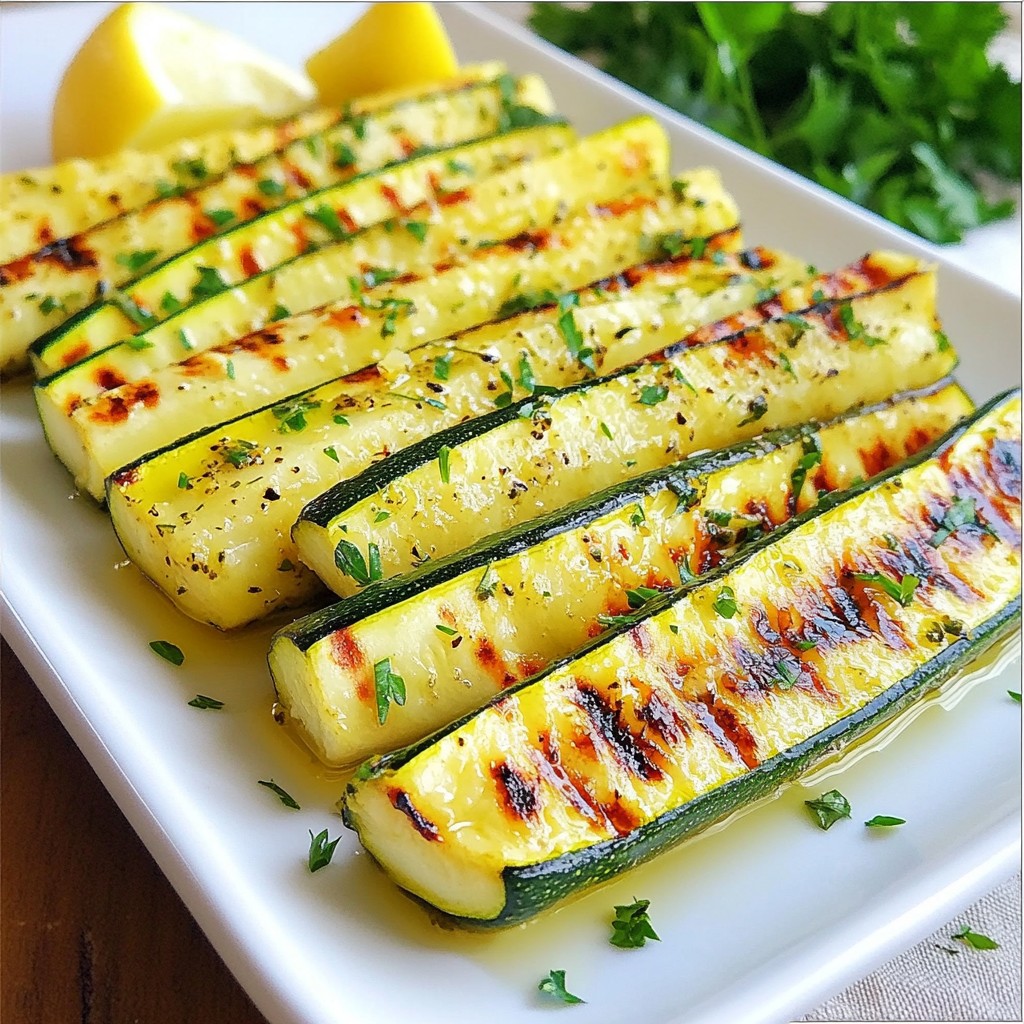 Lemon Herb Grilled Zucchini Tasty Summer Delight