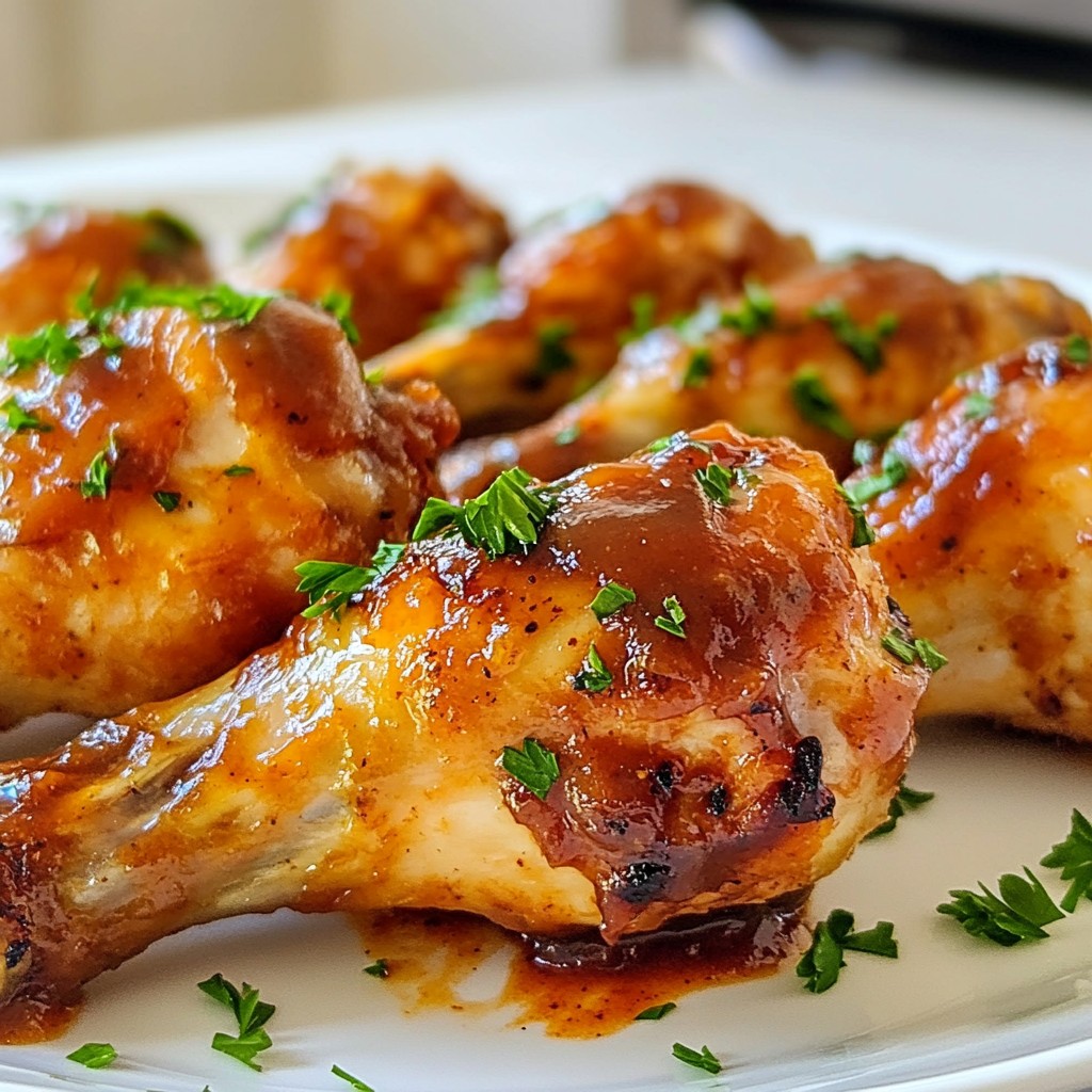Juicy Air Fryer BBQ Chicken Drumsticks Delight