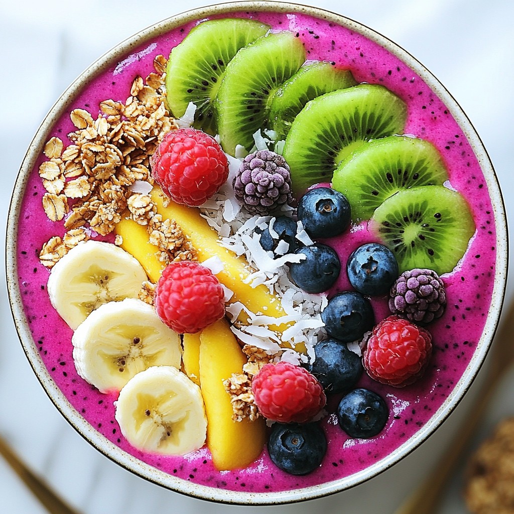 Dragon Fruit Smoothie Bowl Energizing Healthy Delight