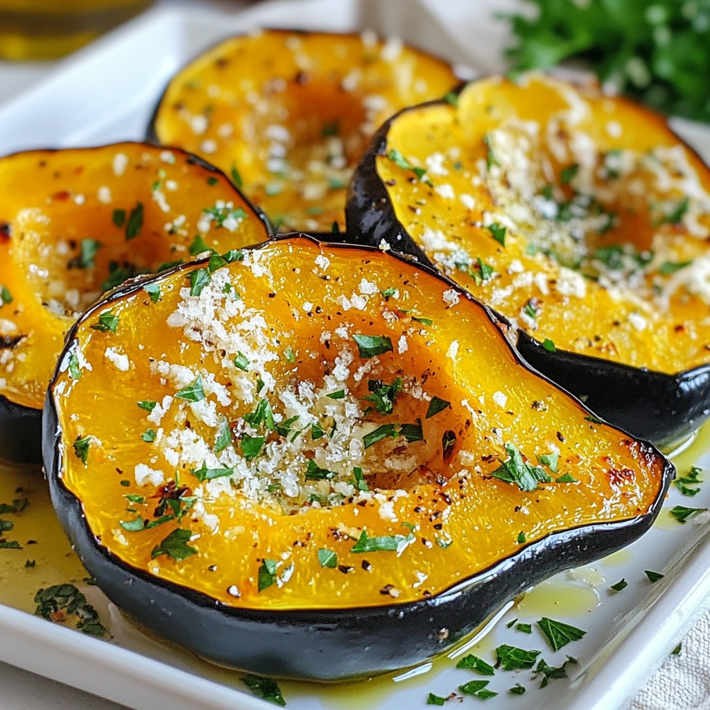 Garlic Herb Roasted Acorn Squash Perfectly Seasoned Dish