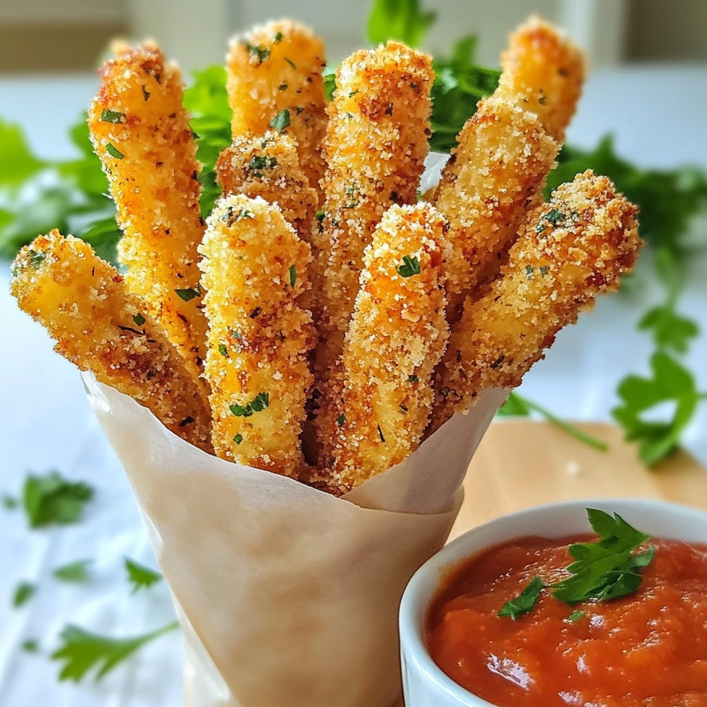 Parmesan Crusted Eggplant Fries Crispy and Tasty Snack