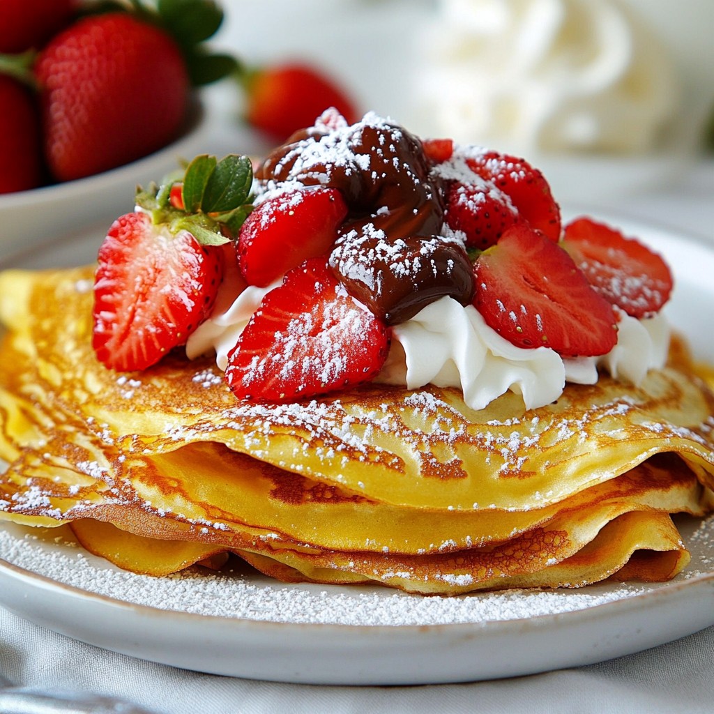 Strawberry Nutella Crepes Simple and Sweet Delight