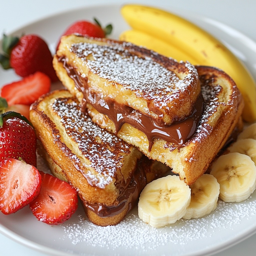 Gooey Air Fryer Nutella Stuffed French Toast Delight