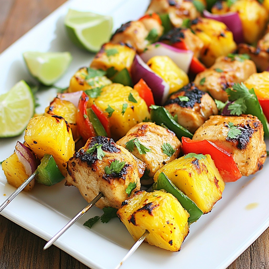 Grilled Pineapple Chicken Kabobs Tasty and Simple Meal
