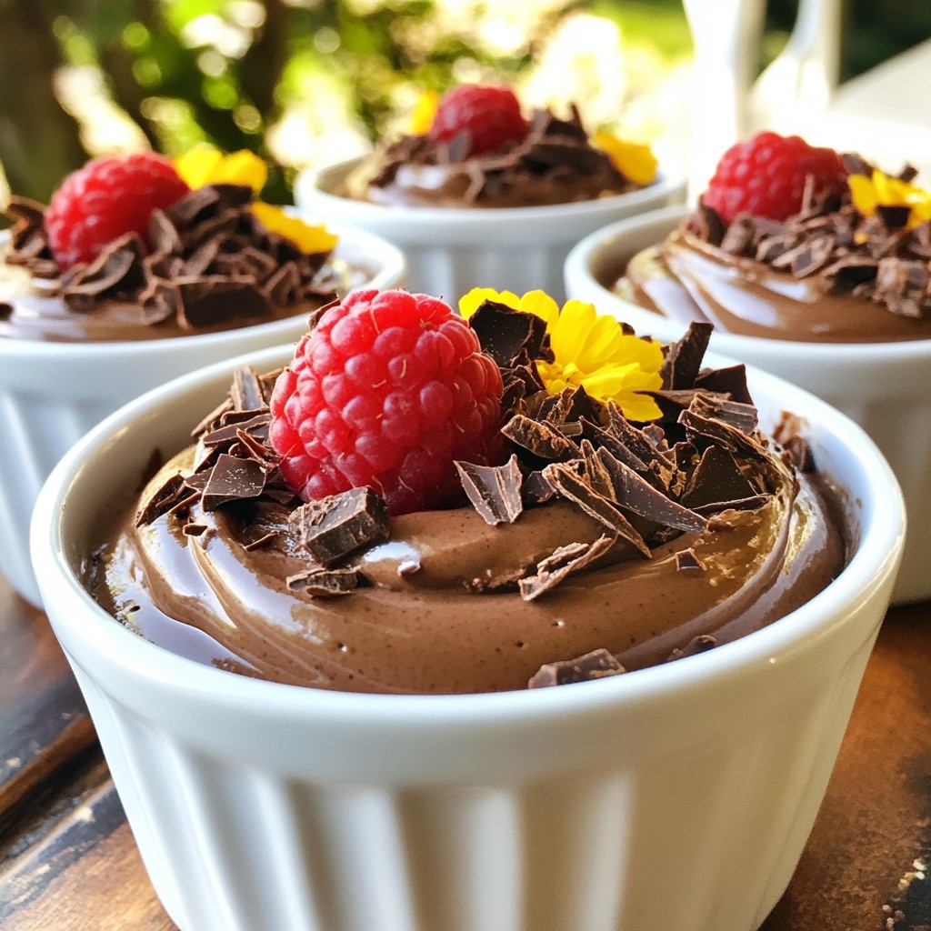 Greek Yogurt Chocolate Mousse Decadent Dessert Treat