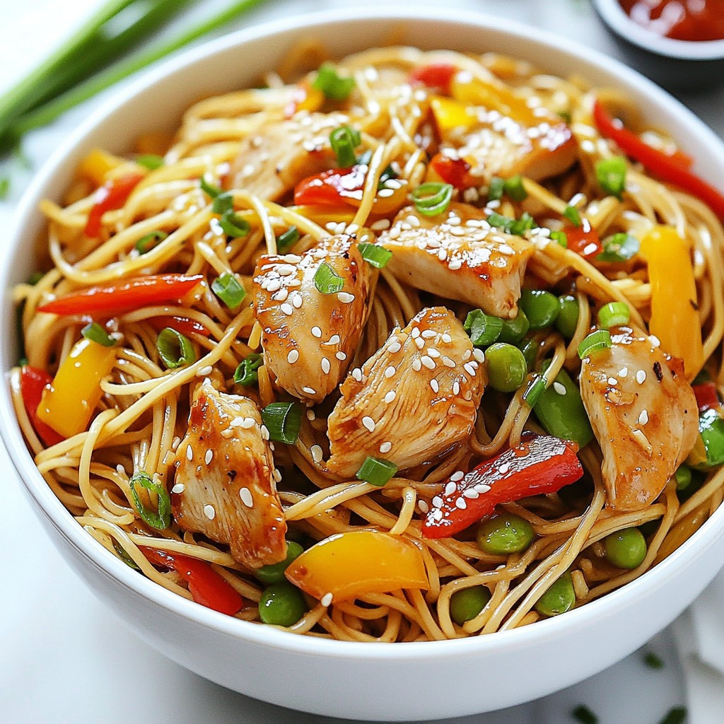Spicy Sesame Chicken Noodles Simple and Tasty Meal