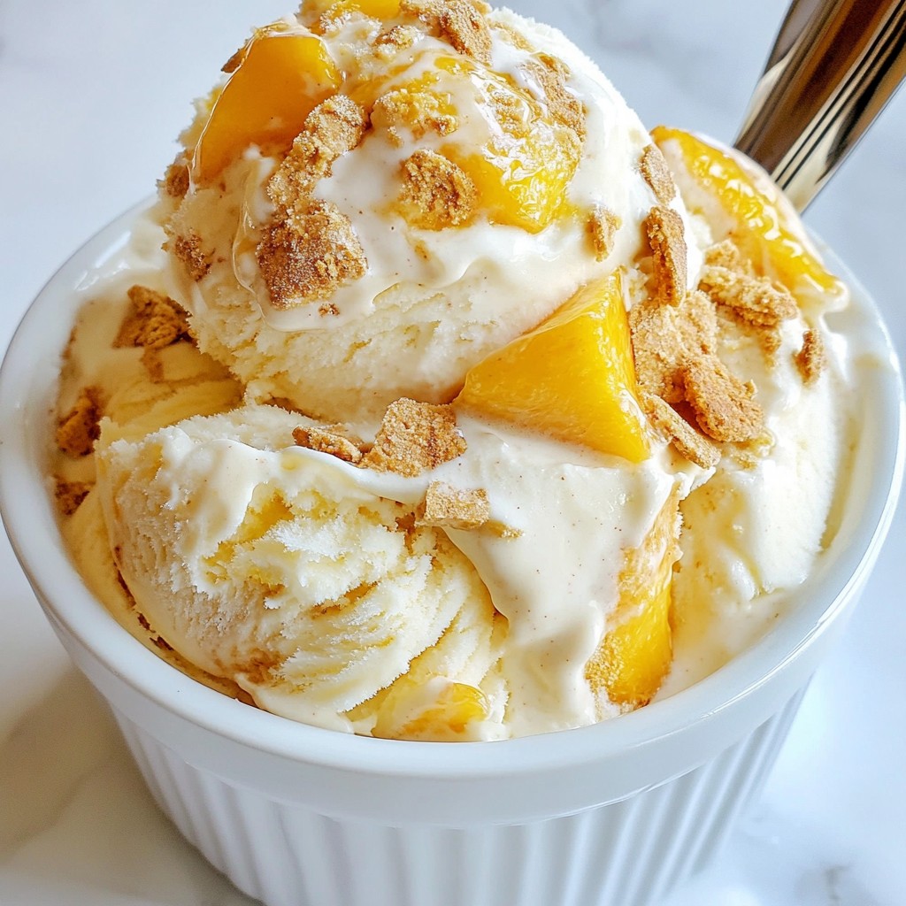 Peach Cobbler Ice Cream Delightful Summer Treat
