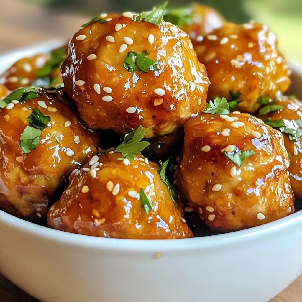 Honey Garlic Chicken Meatballs Tasty and Easy Recipe