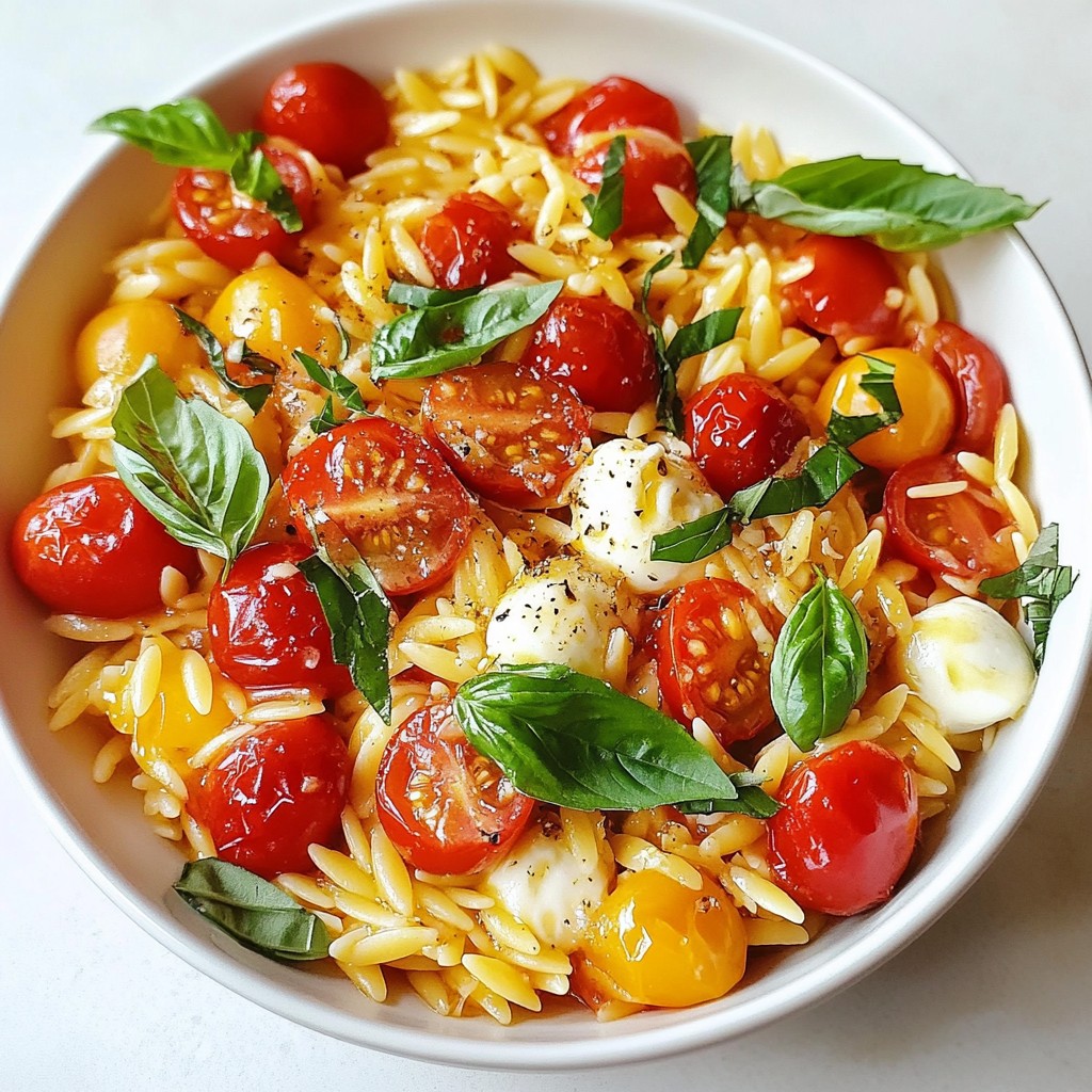 Creamy Tomato Mozzarella Orzo Hearty and Flavorful Dish
