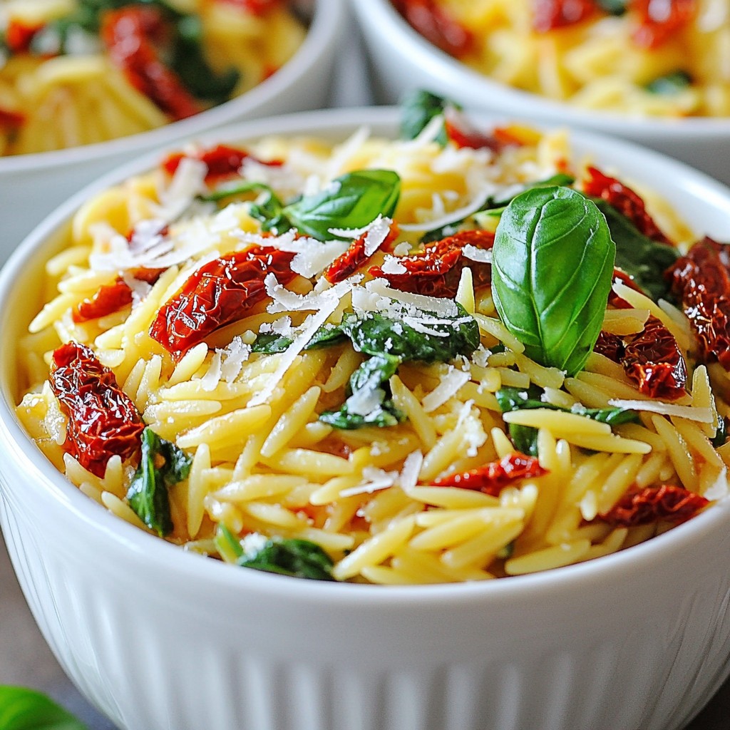 Creamy Sun Dried Tomato Orzo Flavorful Dinner Idea