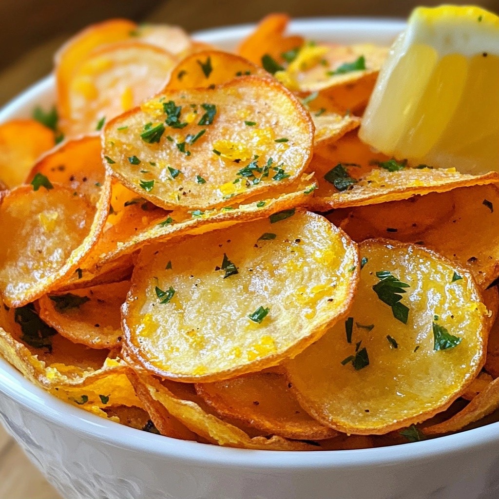 Crispy Air-Fried Lemon Garlic Carrot Chips Delight