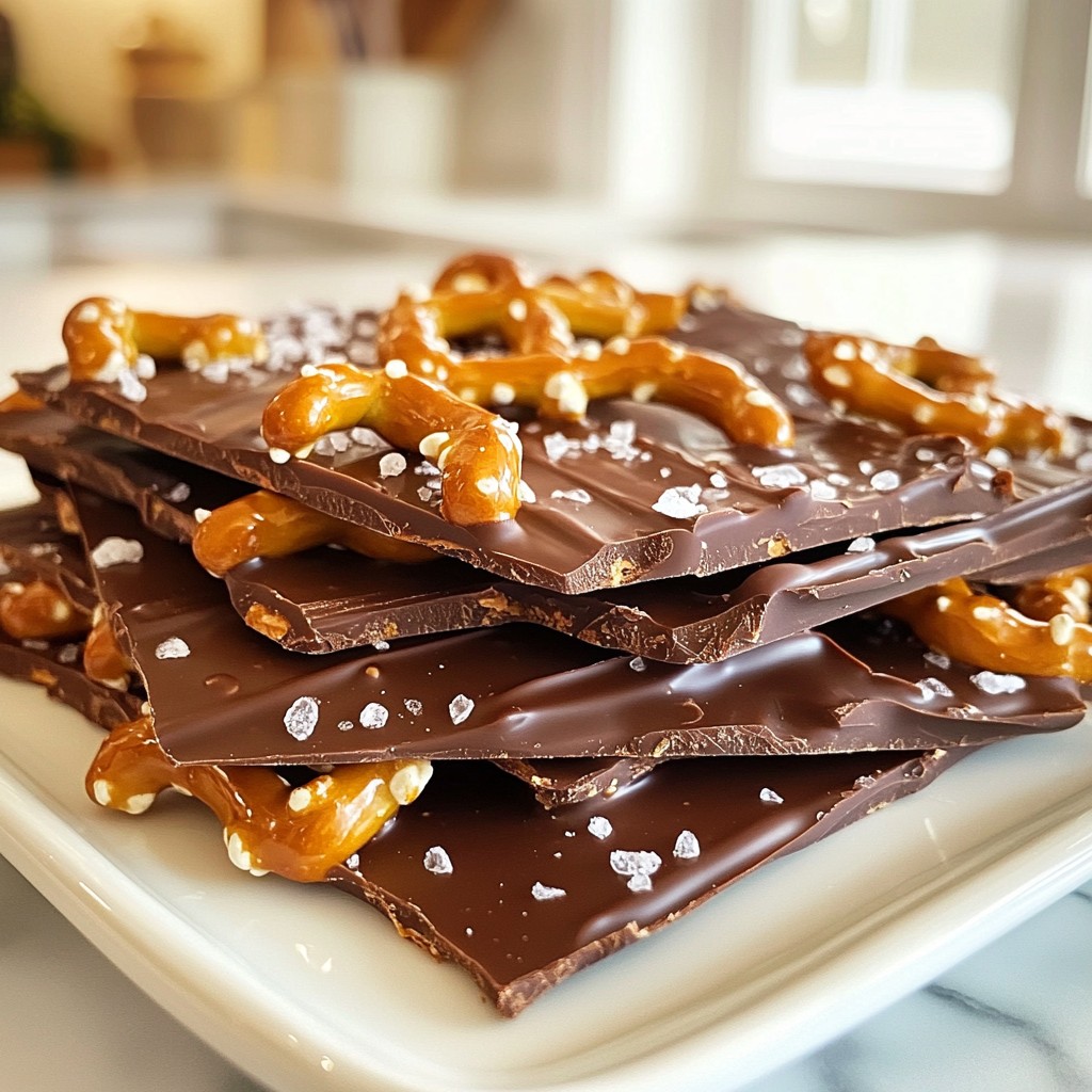 Caramel Pretzel Chocolate Bark Simple and Sweet Treat