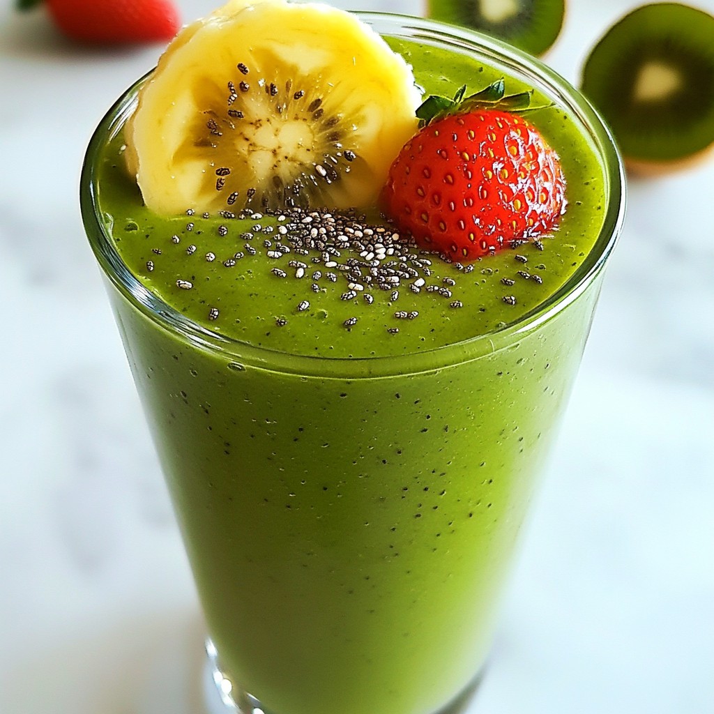Strawberry Kiwi Spinach Smoothie Fresh and Flavorful Drink
