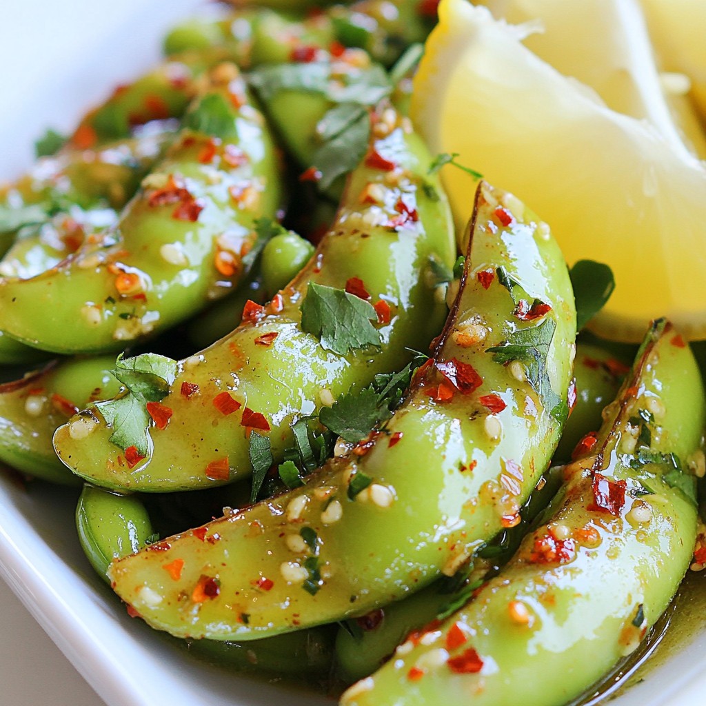 Spicy Garlic Edamame Pods Flavorful Plant-Based Snack