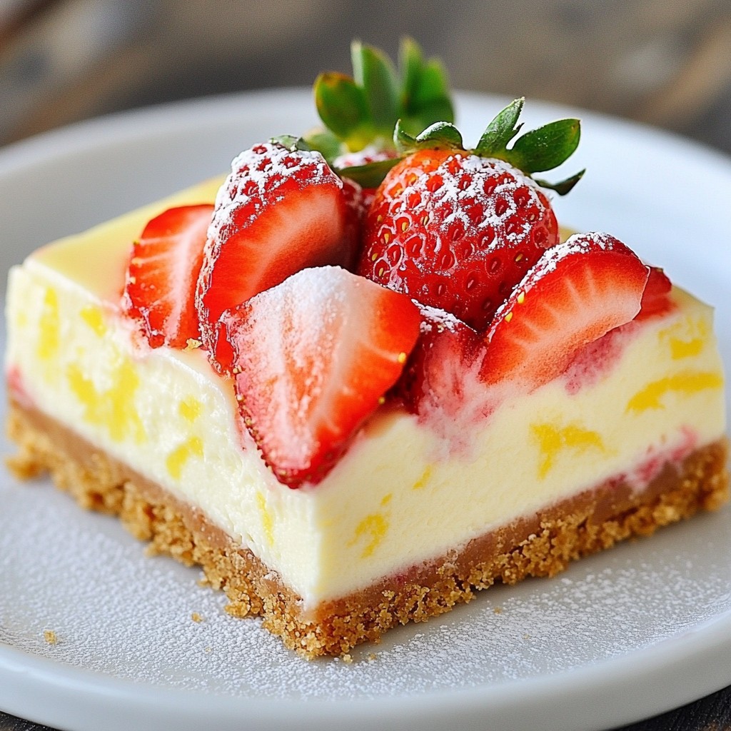 Strawberry Lemon Cheesecake Bars Delightful and Easy