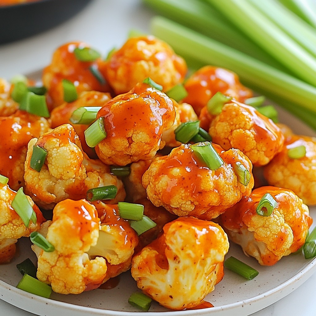 Air-Fried Buffalo Cauliflower Bites Crispy and Spicy