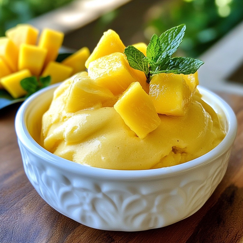 Mango Pineapple Sorbet Delightful and Refreshing Treat