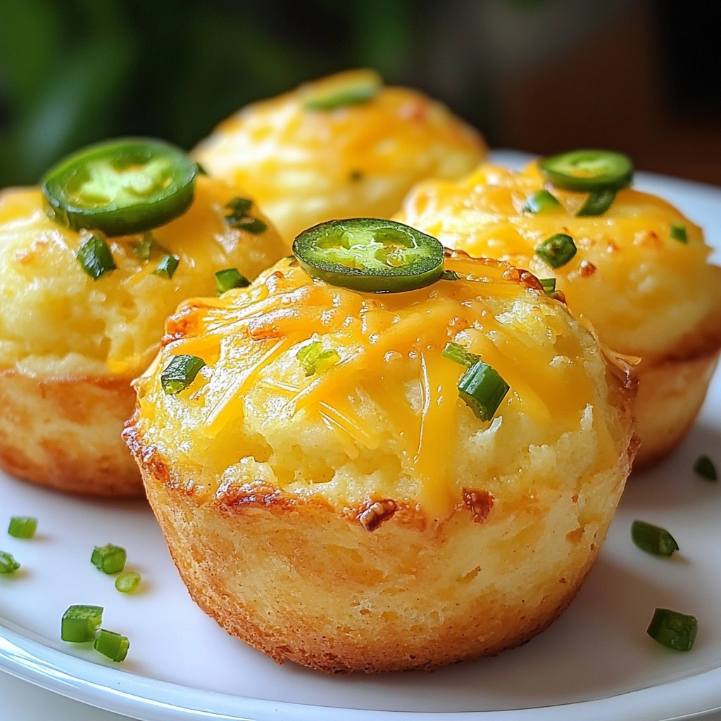 Spicy Air Fryer Jalapeno Cheese Cornbread Muffins