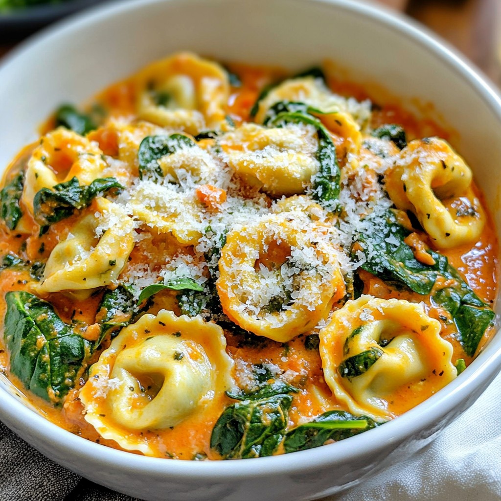Creamy Tomato Spinach Tortellini Simple Weeknight Meal