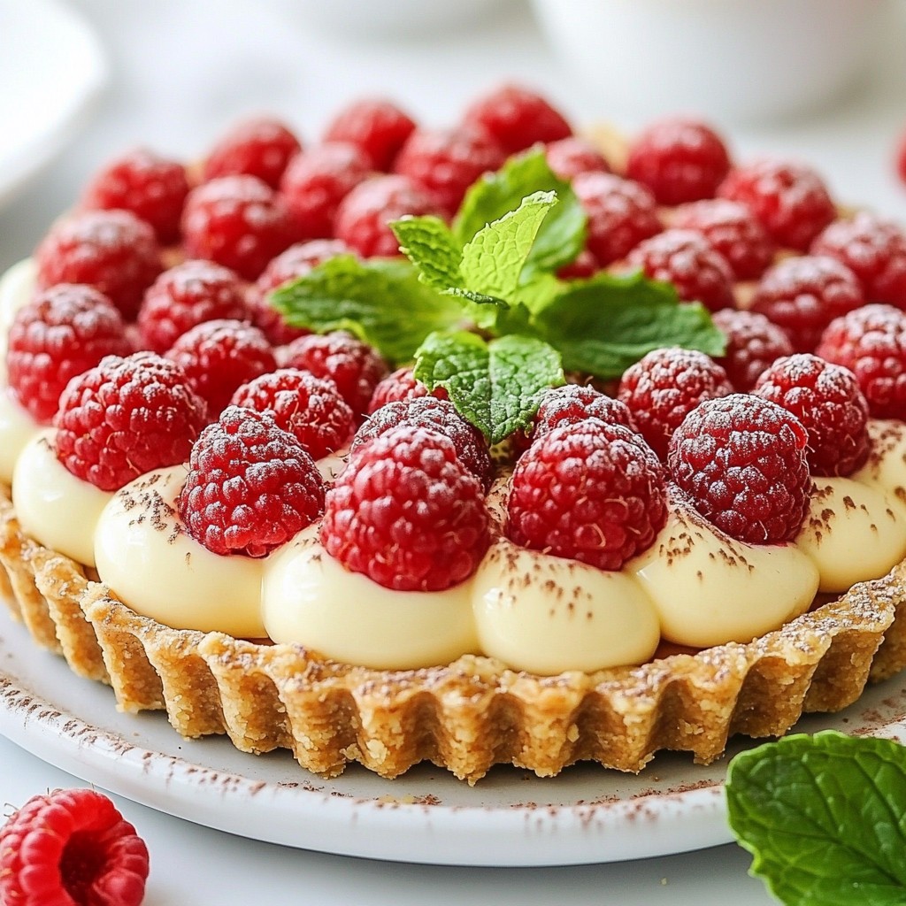 Decadent Air Fryer White Chocolate Raspberry Tart Delight