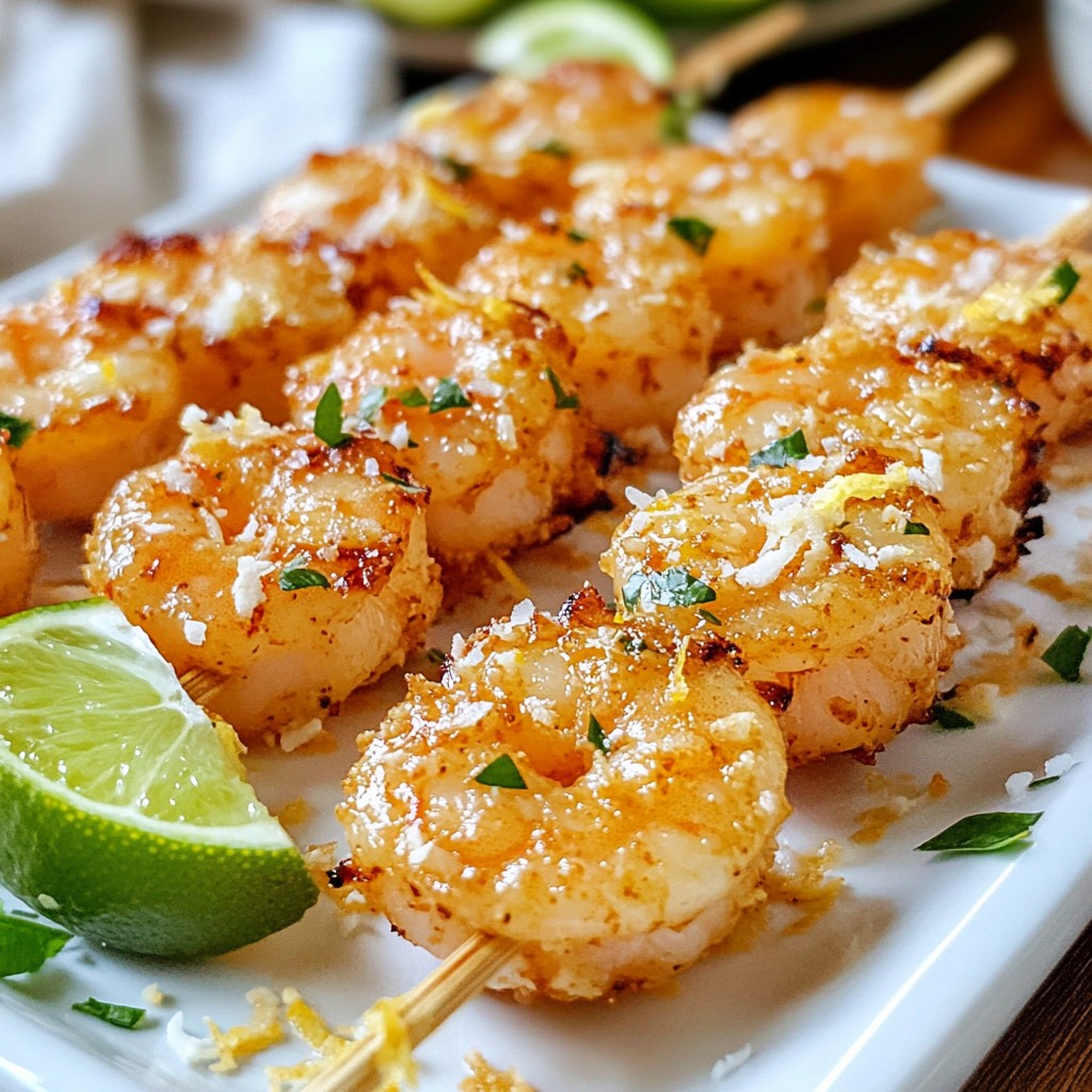 Coconut Lime Shrimp Skewers Flavorful Grilling Delight
