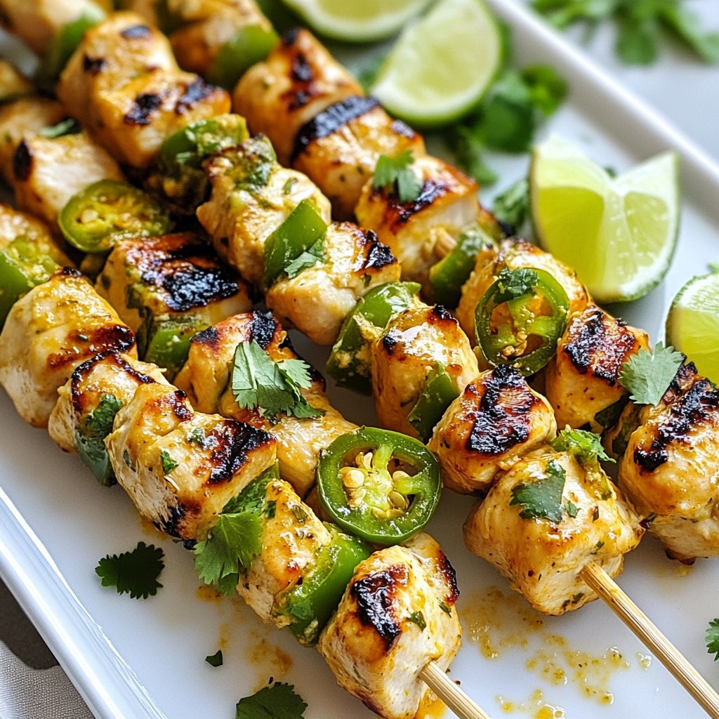 Jalapeño Lime Chicken Skewers Flavorful Grilling Delight