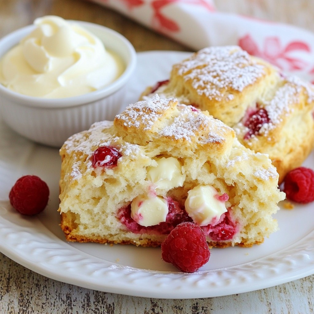Raspberry White Chocolate Scones Delightful and Flaky
