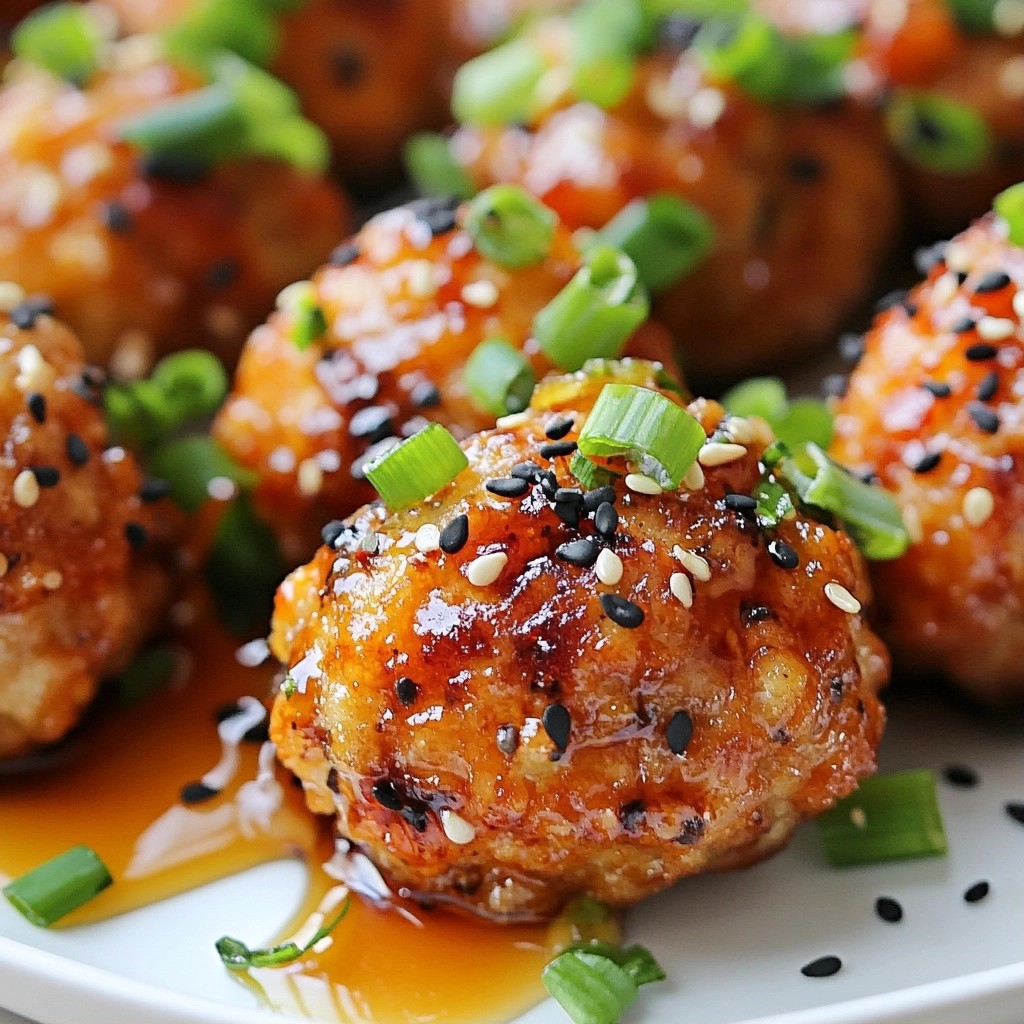 Crunchy Air-Fried Sesame Ginger Meatballs Delight