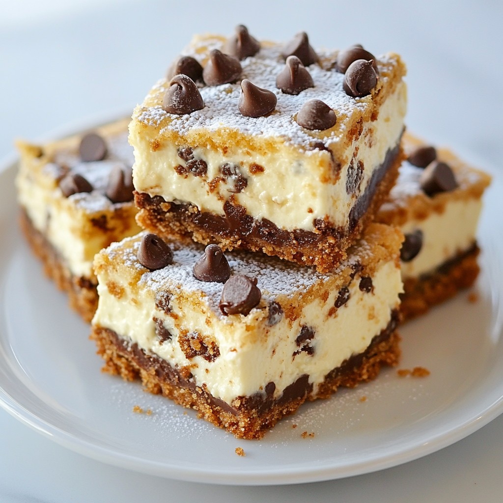 Chocolate Chip Cookie Cheesecake Bars Delightful Treat