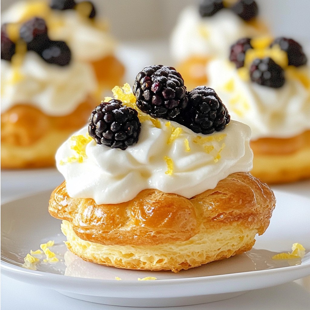 Decadent air-fried Blackberry Cream Puffs Recipe Now
