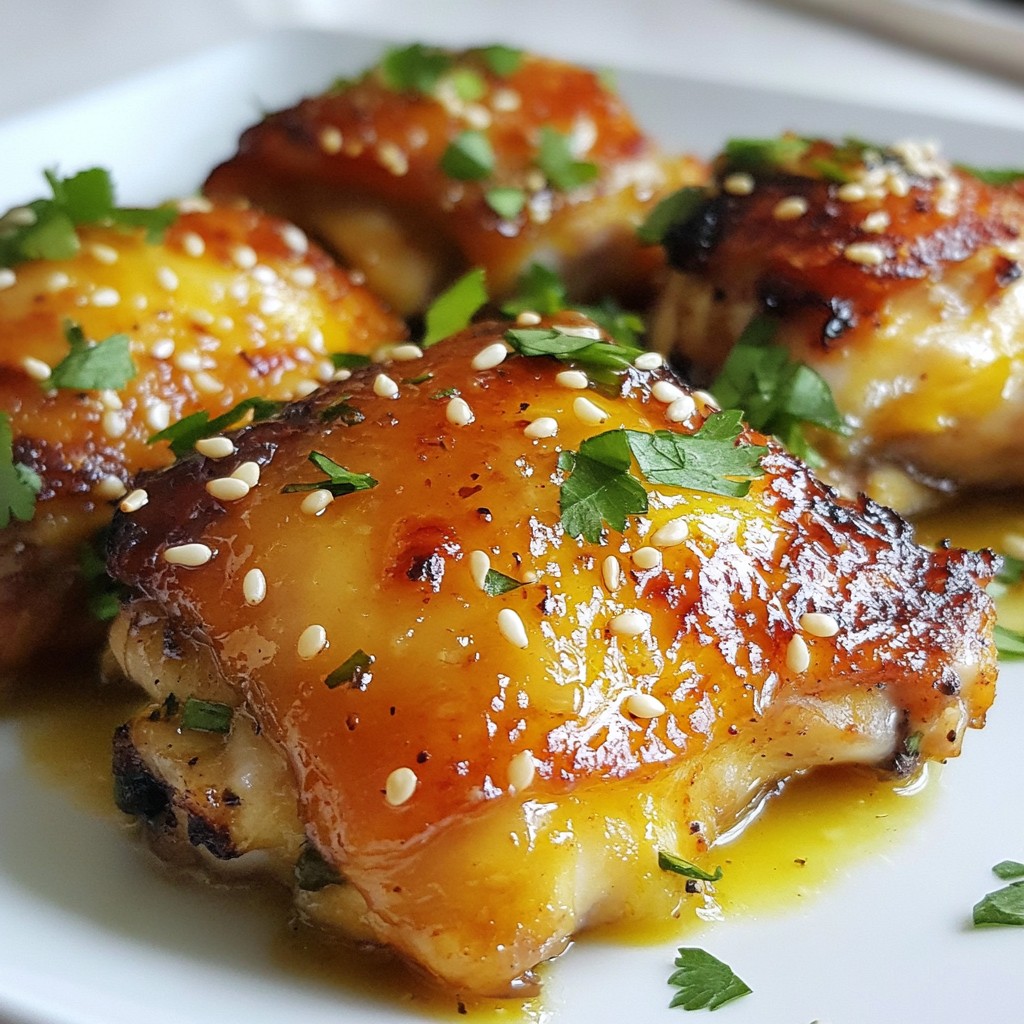 Honey Garlic Chicken Thighs Savory and Tender Meal