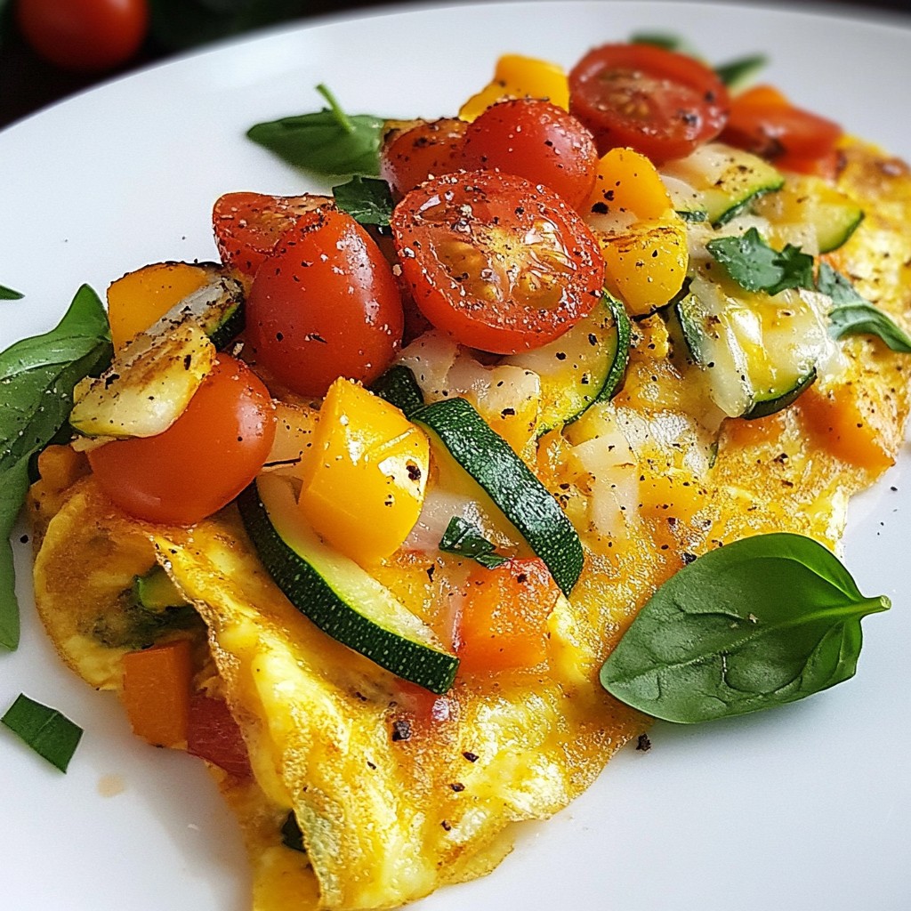Loaded Veggie Omelette Tasty and Nutritious Meal