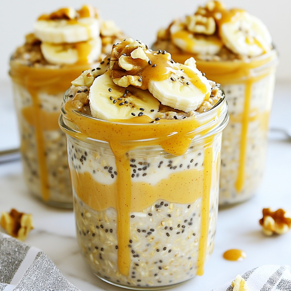 Chunky Monkey Overnight Oats Easy and Tasty Recipe