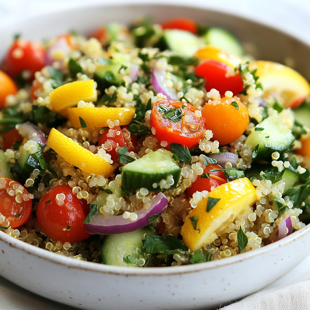 Mediterranean Quinoa Tabbouleh Fresh and Flavorful Dish